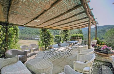 Maison de campagne à vendre Arezzo, Toscane:  RIF 2993 Terrasse mit Panoramablick