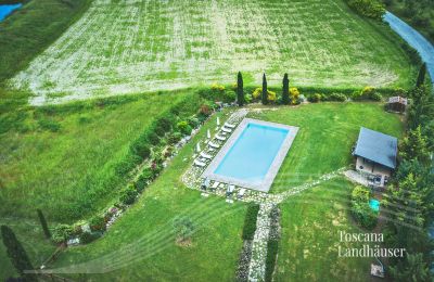 Maison de campagne à vendre Castiglione d'Orcia, Toscane:  RIF 3053 Vogelperspektive Pool
