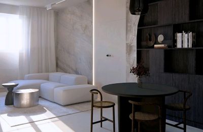 Appartement du château à vendre Lubiechowo, Poméranie occidentale,, Salon - projekt aranżacji 