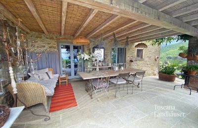 Maison de campagne à vendre Loro Ciuffenna, Toscane:  RIF 3098 überdachte Terrasse