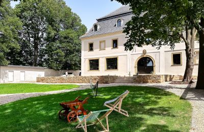 Manoir à vendre Sędzisław, Dwór w Sędzisławiu, Basse-Silésie, Vue de l'arrière