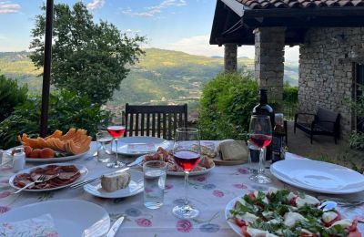 Maison de campagne à vendre Piémont, Außensitzplatz mit Blick