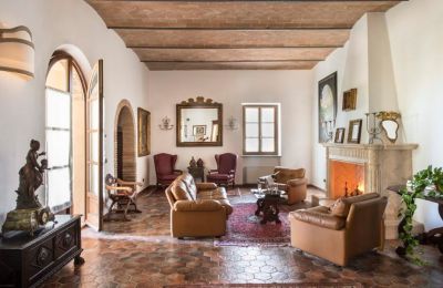 Demeure historique à vendre Torrenieri, Toscane, Salle de séjour