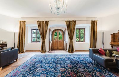 Château à vendre 4693 Desselbrunn, Oberösterreich, ... und Blick über den Barockbalkon hinaus in den Garten