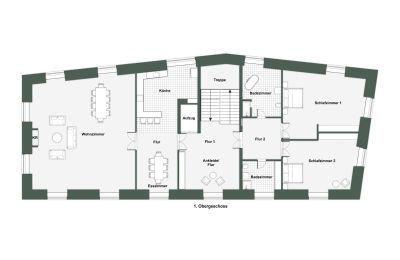 Château à vendre 32683 Alverdissen, Rhénanie-du-Nord-Westphalie, Grundriss - 1.OG