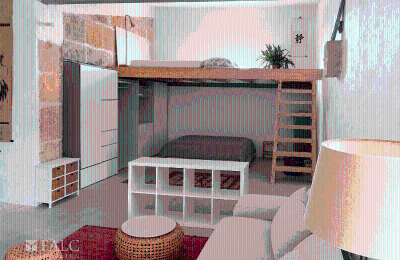 Propriété historique à vendre Porreres, Îles Baléares, Loft-Schlafzimmer