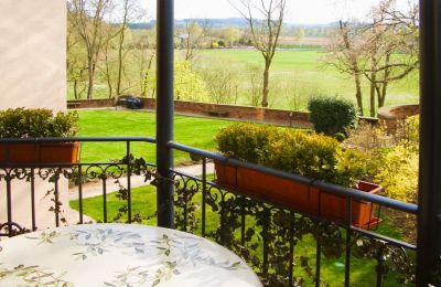 Château à vendre 61137 Schöneck, Hesse, Balkon mit Blick in den Schloßpark