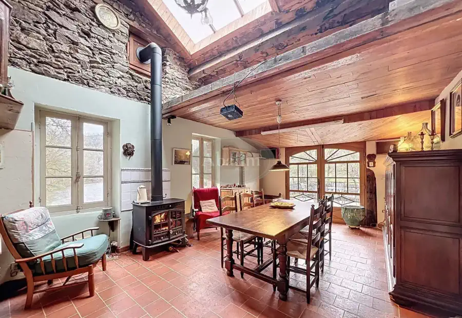 Moulin restauré dans le sud de la France, vue intérieure