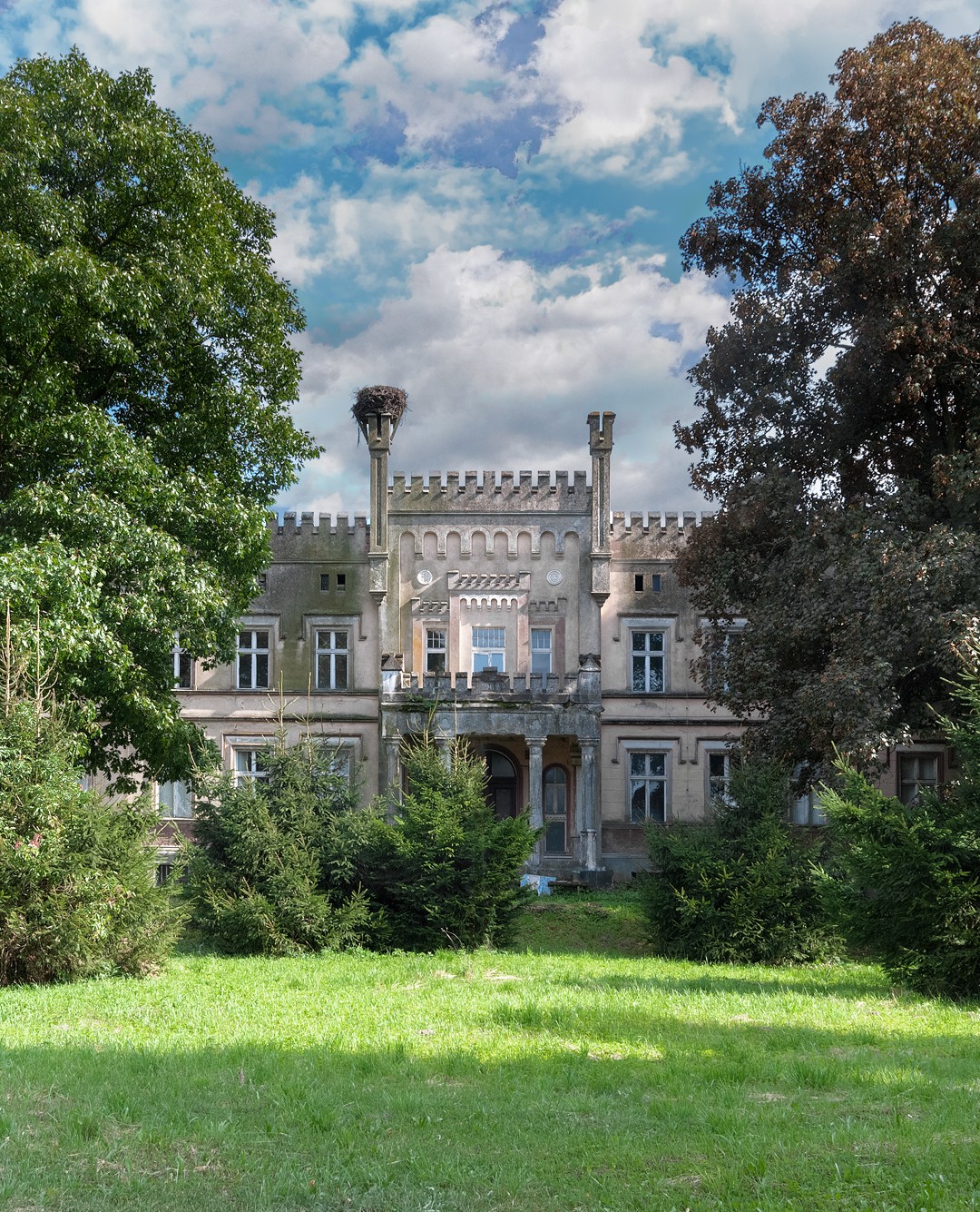 Manoir de Nadarzyn, Poméranie occidentale, vue extérieure